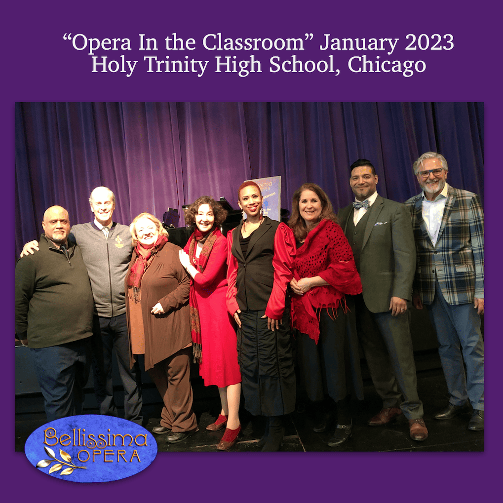 Opera in the Classroom, January, 2023. Holy Trinity High School, Chicago.